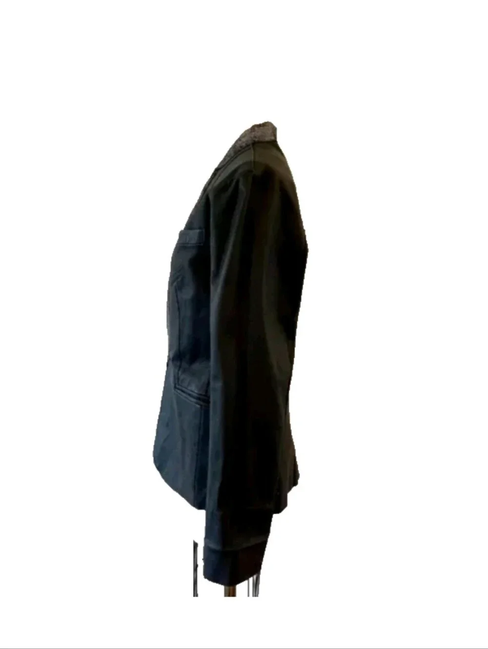 NEIMAN MARCUS Reversible Leather Jacket NWT! Sz M Matte Black Shiny Snakeskin